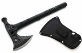 KOSxBO® Profi Tomahawk Camping-Axt Kriegs-Beil Schwarz Outdoor Survival Hammer Werkzeug Ausrüstung im Set mit Gürtelholster - BEIL TOMAHAWK - 1