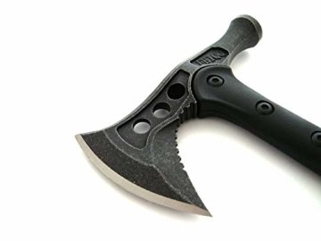 KOSxBO® Profi Tomahawk Camping-Axt Kriegs-Beil Schwarz Outdoor Survival Hammer Werkzeug Ausrüstung im Set mit Gürtelholster - BEIL TOMAHAWK - 7
