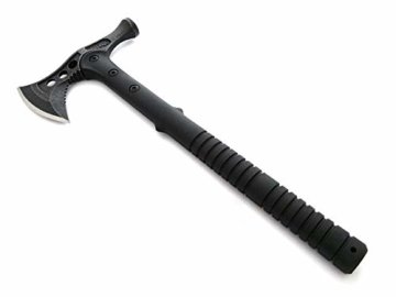 KOSxBO® Profi Tomahawk Camping-Axt Kriegs-Beil Schwarz Outdoor Survival Hammer Werkzeug Ausrüstung im Set mit Gürtelholster - BEIL TOMAHAWK - 8
