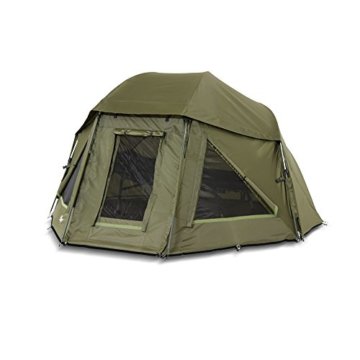 Lucx® Wolf Schirmzelt Brolly Shelter Angelzelt Karpfenzelt Zelt Bivvy Campingzelt 10.000mm Wassersäule - 2